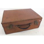 An old leather suitcase