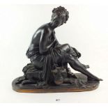 Mathurin Moreau - bronze of a classical woman, 38 x33cm