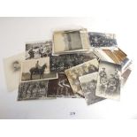 Postcards: military WWI war scenes (3) as issued by YMCA Hut Fund, Tidworth Barracks, 1914 German