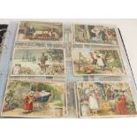 Trade Cards: Liebig two display albums containing very many sets, condition appears excellent (100'