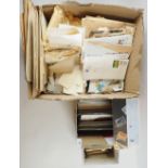 Large box GB, Br C'wealth & ROW stamps, mint & used, in packets/envelopes and on cover (some first