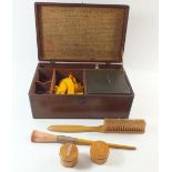 A "Lady's Jewel Cleaner" set in mahogany case, by J R Williams and Son