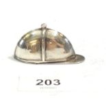 A sterling silver jockey cap novelty vesta, 5 x 2.5cm, 17g