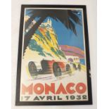 A Monaco poster 1932 by Faucci, 77 x 50cm