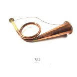 A copper hunting horn