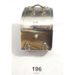 A Victorian novelty miniature silver coal scuttle, Sheffield 1900, makers mark Joseph Rodgers and