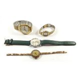 A vintage Seiko automatic wrist watch and three other watches