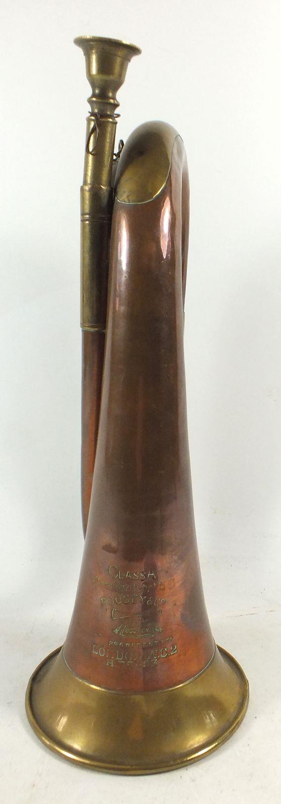 A copper and brass Class A bugle by Boosey and Co 295 Regent Street, London WC2, circa 1907 - Image 2 of 2