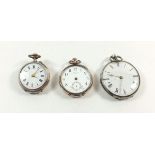 A Longines 800 standard silver fob watch, another 800 standard continental fob watch and a silver