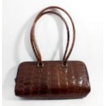 A Furla crocodile effect handbag