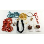 Vintage costume jewellery and later to include necklaces, brooches, Andrea Davis Jewellery and a