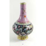 A mid 20th century Chinese Republic floral vase - 36cm