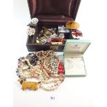 A box of costume jewellery