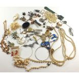 A box of costume jewellery