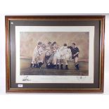 Stephen Doig - limited edition Rugby print 'Sweet Chariot', 46 x 63cm