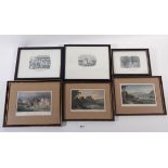 A collection of small engravings of Wales