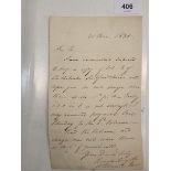 A Samuel Bagster (publisher of bibles) letter dated 1830