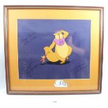 A Disney print signed by Gary Goldman, John Romeroy and Don Bluth, 28 x 34cm