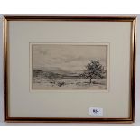 Alfred Parsons - etching Hartleap Well, Richmond, 12 x 21cm