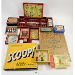 A group of vintage games, cards, puzzles etc plus a Chinese wooden abacus