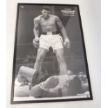 A Muhamad Ali and Sonny Lister poster, 90 x 60cm