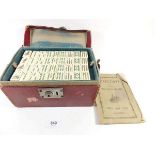 An early 20th century bamboo Mah Jong set - complete
