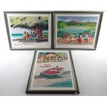 Three limited edition prints by Shari Erickson with certificates, largest 37 x 29cm