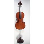 An early 20th century French violin by Francois Barzoni with label 'Manufacture special de la Maison