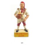 A Flowers Ales vintage plastic advertising bar figure, 27cm tall