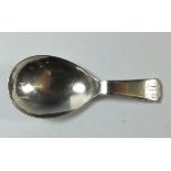 A Georgian Old English silver caddy spoon, London 1806 by Josiah Snatt, 13g