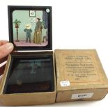 A Magic Lantern slide coloured story set entitled Naughty Norman or the boy who wouldn?t be