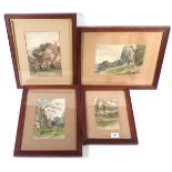 Four 19th century watercolour landscapes