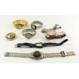 An assortment of eight various wrist watches