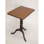 A 19th century mahogany tilt top rectangular occasional table