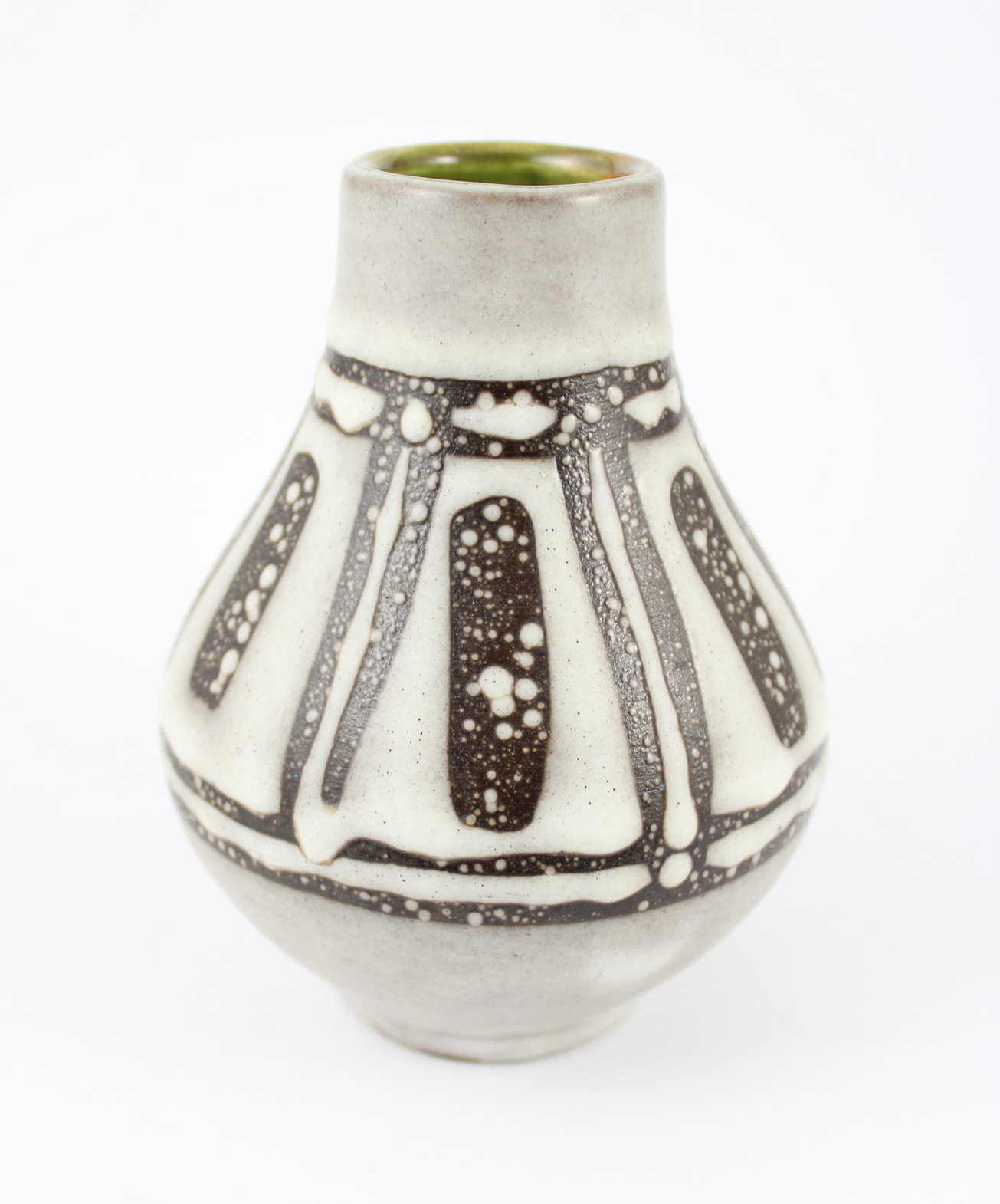 A small West German studio pottery vase, 12cm