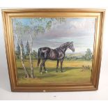 Waller - oil on canvas portrait of a horse, signed and dated 1961, 49 x 59cm