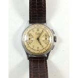 A Breitling Premier stainless steel gentleman's wrist watch with seconds dial and stop watch