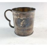 A silver child's mug, London 1799 by John Emes, 6cm high, 78g