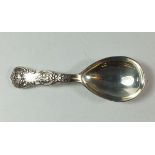 A Queens pattern silver caddy spoon, London 1836 by Charles Boyton, 38.5g