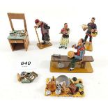 Seven 'King and Country' painted lead miniatures from Hong Kong