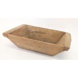 An antique pine dough bin, 68 x 38 x 22cm