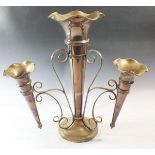 A silver plated epergne