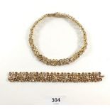 A vintage Trifori necklace and bracelet