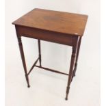 A 19th century mahogany occasional table on slender supports a/f