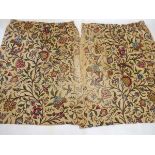 A pair of crewel work curtains, each 160 x 122cm, a/f