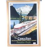 A railway modern poster of 'The Canadian', 67.5 x 48cm