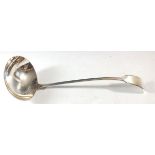 A silver plated ladle