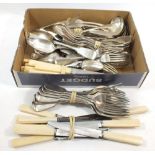 Various silver plated cutlery to include forks, knives and spoons