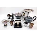 Various silver plated items