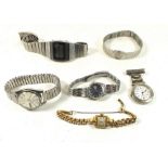 Two Seiko Automatic watches, a Seiko 1970's Quartz watch, a Bernex ladies watch, a Caravelle watch